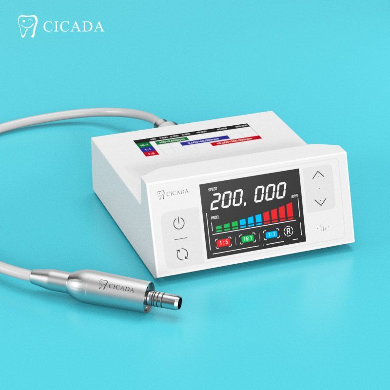 CICADA Dental Electric Motor + 1:5 High Speed Handpiece Contra Angle