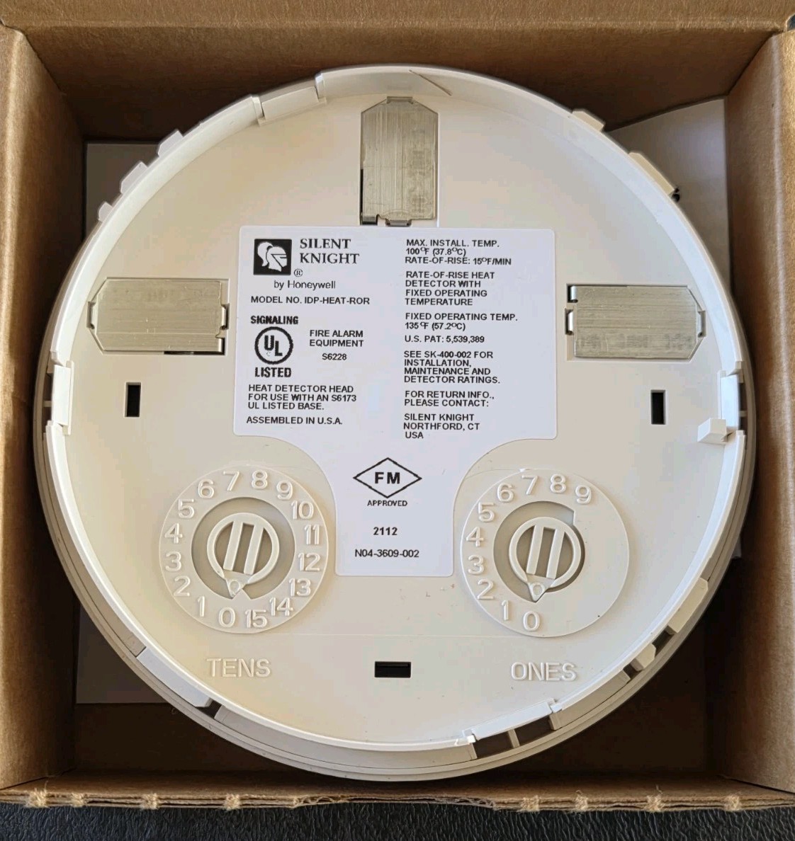 FARENHYT IDP-HEAT-ROR FIXED TEMP W/ RATE OF RISE HEAT DETECTOR «IVORY» – 4 AVAIL