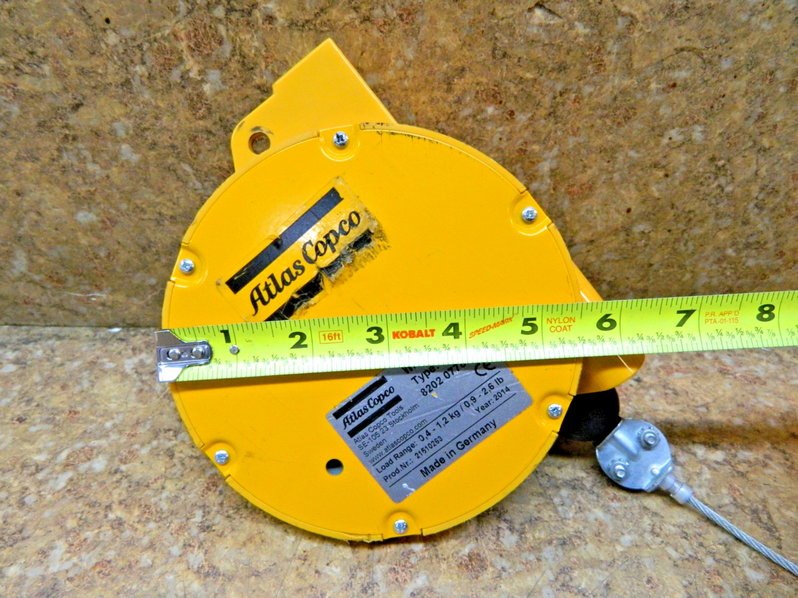 ATLAS COPCO WP05-1 8202 1778 00 Tool Balancer Load Range 0.9 – 2.6 lbs