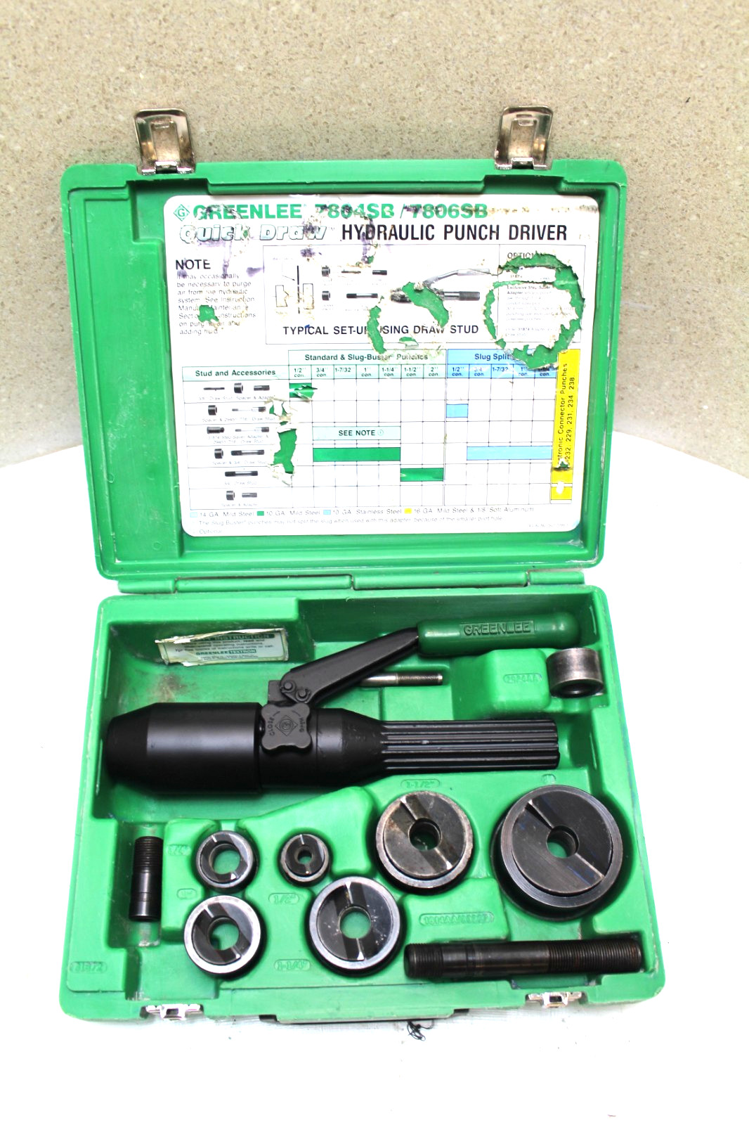 GREENLEE 7906/7806 SB Quick Draw Hydraulic Knockout Set (100% TESTED)