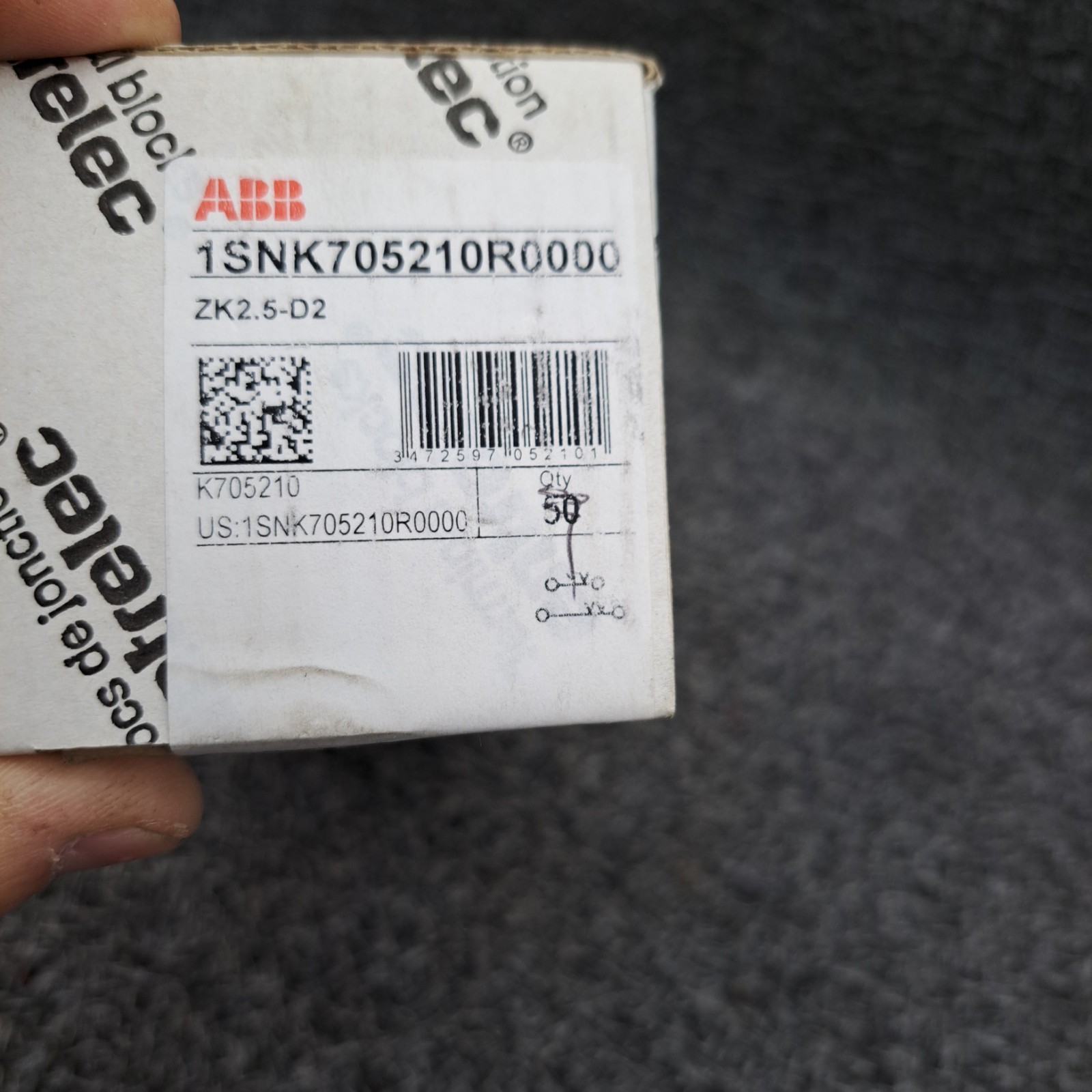 ABB entrelec 1SNK705210R000 Terminal Blocks Lot 30