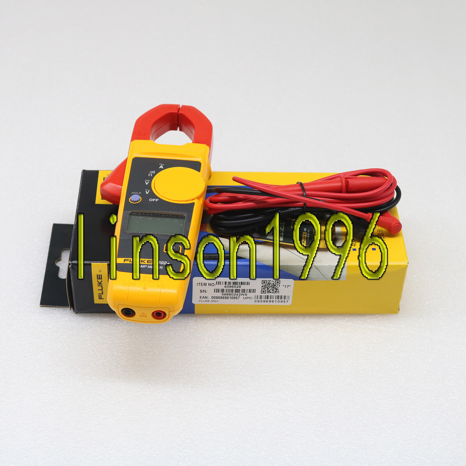 NEW Fluke 302+ Digital Clamp Meter Multimeter Electronic Tester Free Shipping