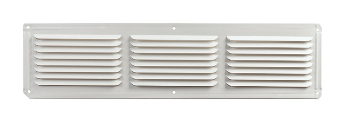 Master Flow EAC16X4W Aluminum White Undereave Soffit Vent 16 L x 4 W in.