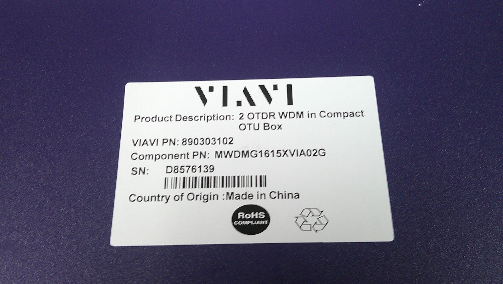 VIAVI 890303102 Fiber Optic Test Module *** USED EXCELLENT ***