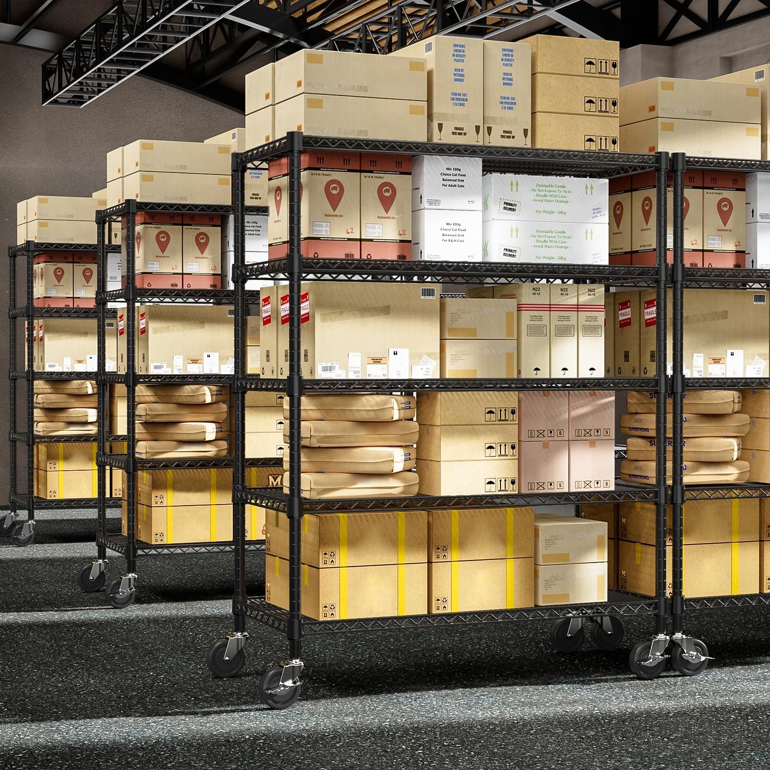 Extra-large Industrial Shelves Adjustable Shelving Garage Storage Utility Rack