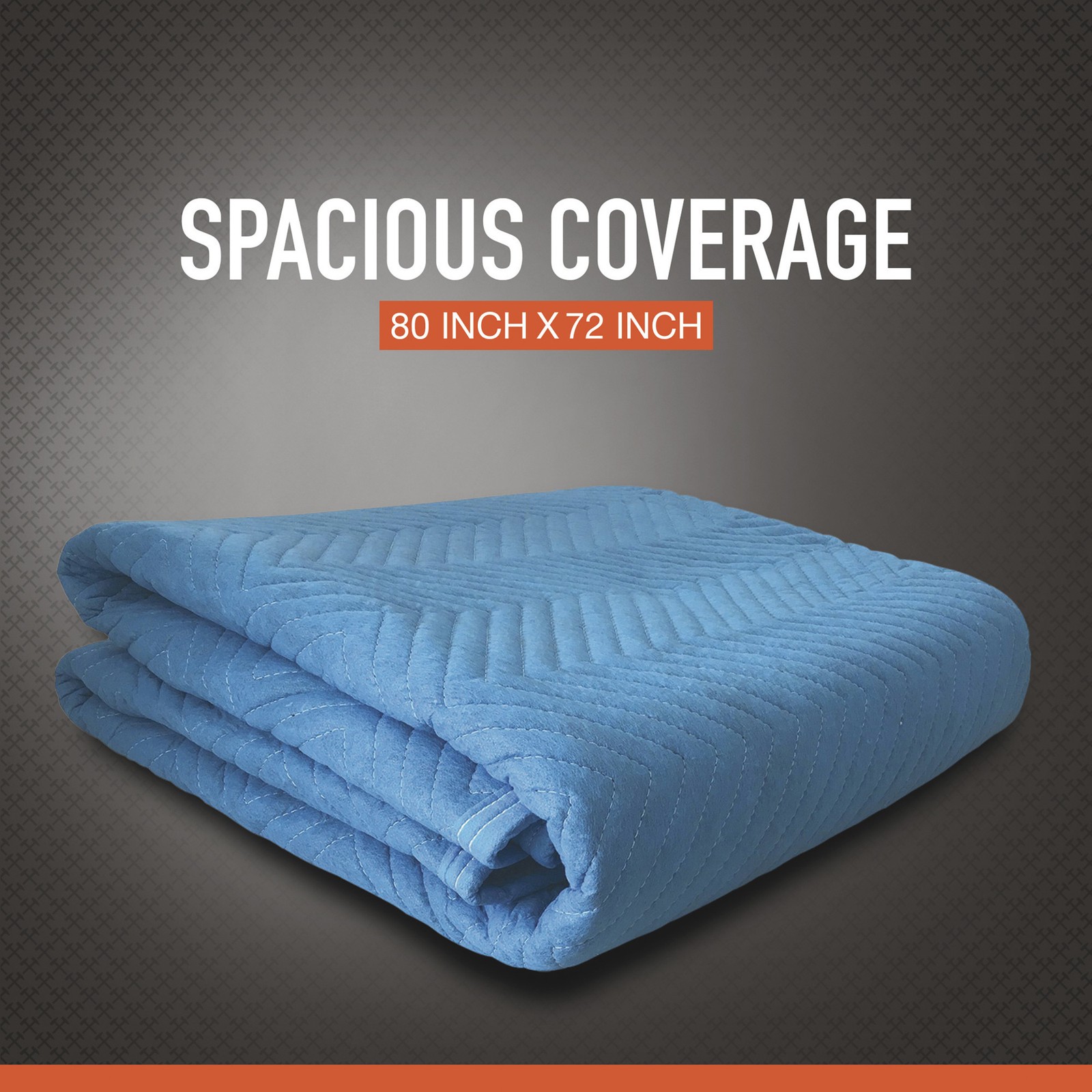 Ironton Nonwoven Moving Blanket, 80in.L x 72in.W, Blue