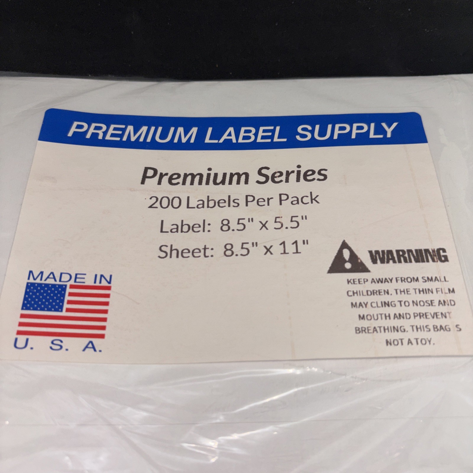 140 8.5 X 5.5 HALF SHEET SHIPPING LABELS self adhesive Premium Label Supply Open