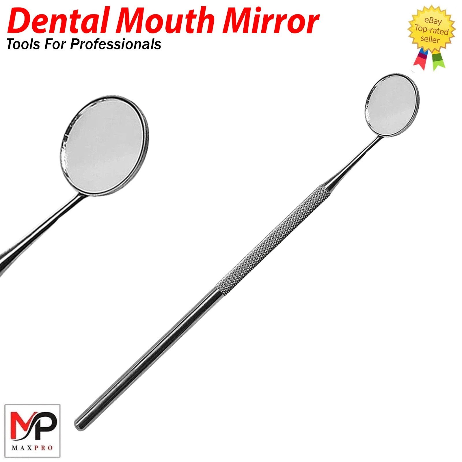 5 Pcs Dental Mouth Mirror #5 W/Handle For Teeth’s ENT Dental Inst German Grade