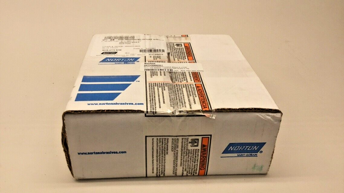 Norton 66253000267 Cutoff Wheel 8 x 0.60 x 1-1/4 38A601-JB25/3473467(Pack of 25)