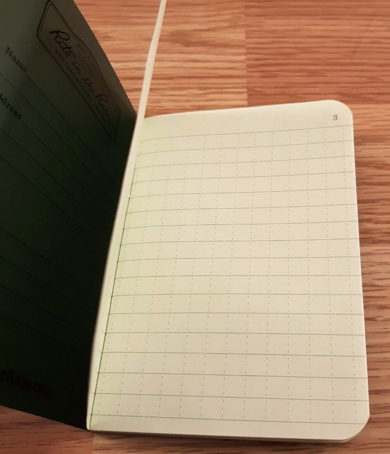 Rite In The Rain Mini Stapled Binding Notebook (Single) Green Field-Flex Cover