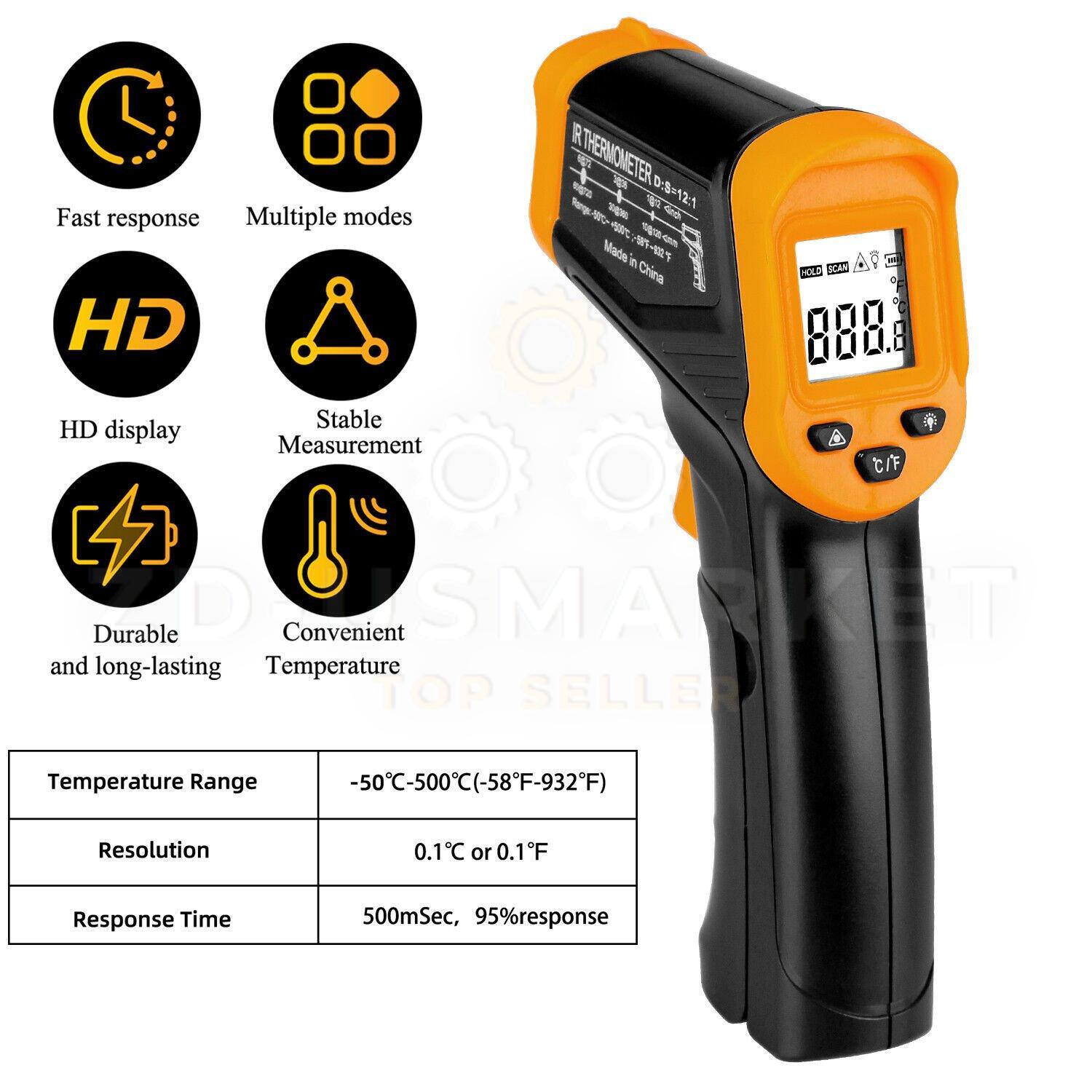 LCD Digital Non-contact Laser IR Infrared Thermometer Temp Meter Temperature Gun