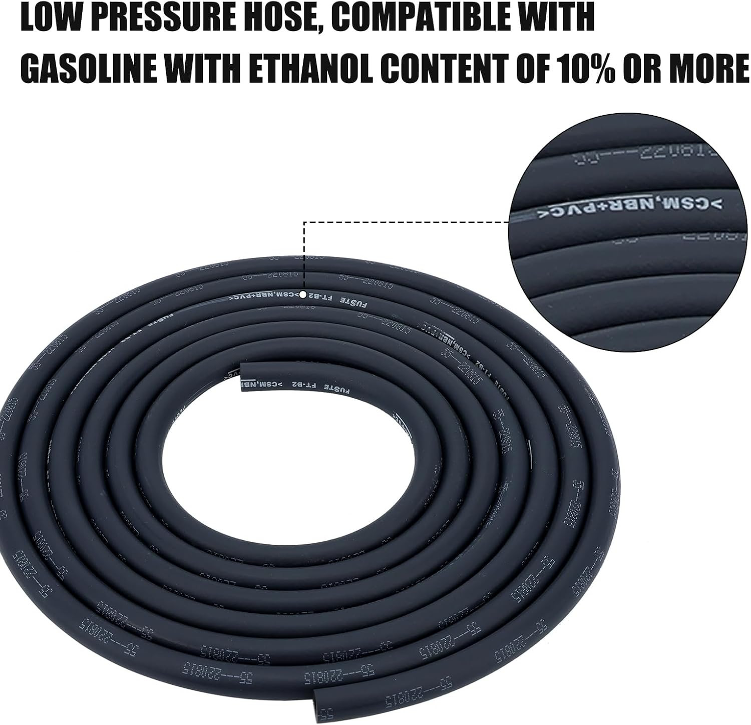 5.5mm Fuel Line 1/5 Inch Gas Tube Fuel Hose 5 Feet for ATV Quad Pit Dirt Bike Go