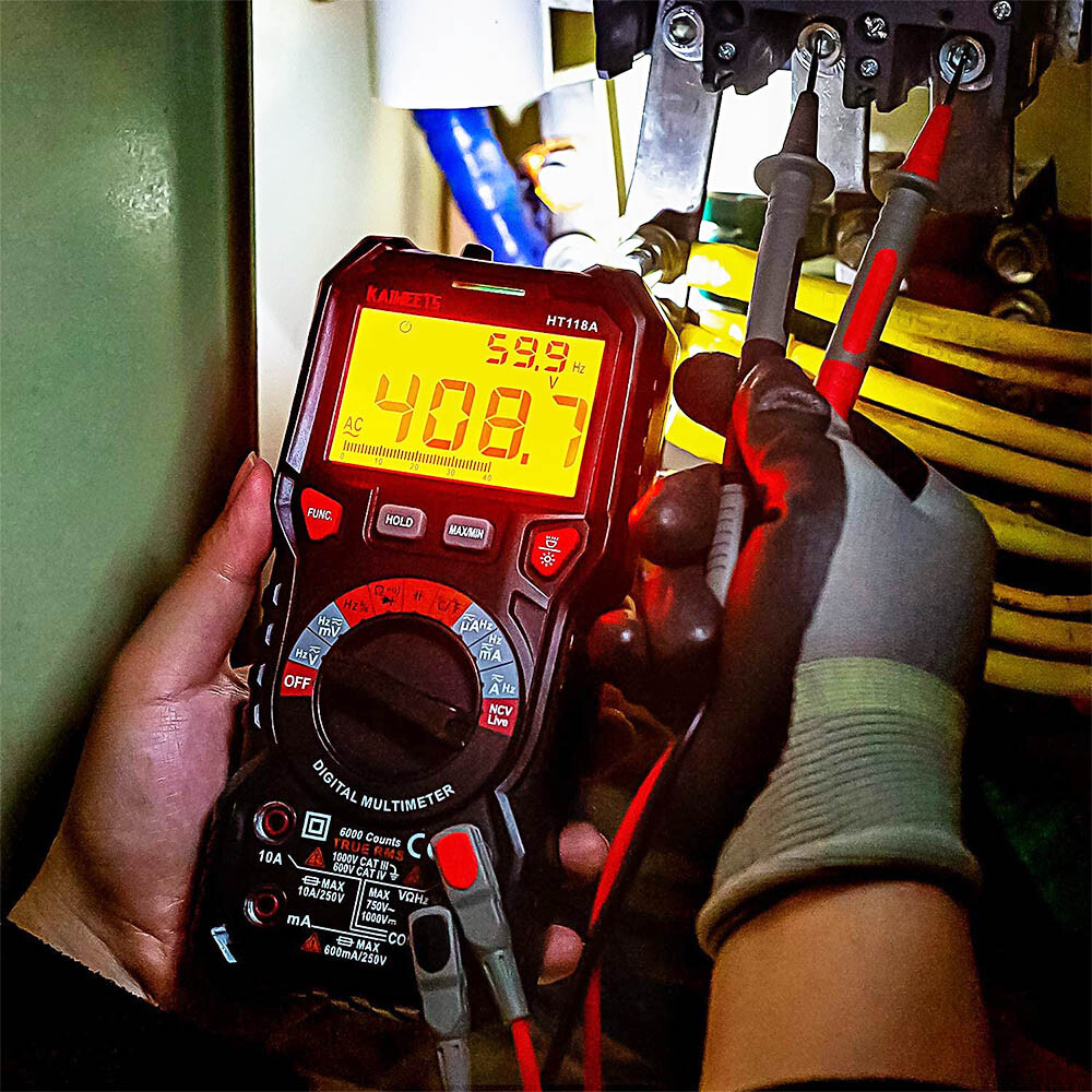 KAIWEETS Digital Multimeter TRMS Voltmeter,Auto-Ranging,6000 Counts,Accurately