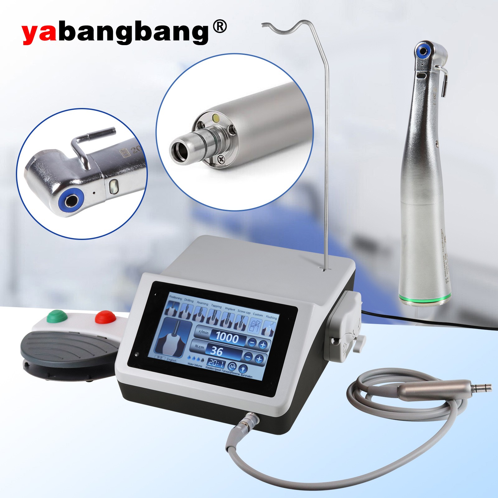 Dental Implant Surgical Brushless Motor + 20:1 LED Contra Angle Handpiece