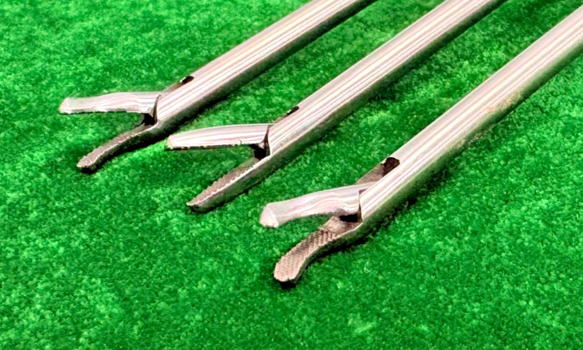 3pc Laparoscopic Bariatric Needle Holder Straight & Curved Jaw 5mmx45cm Reusable