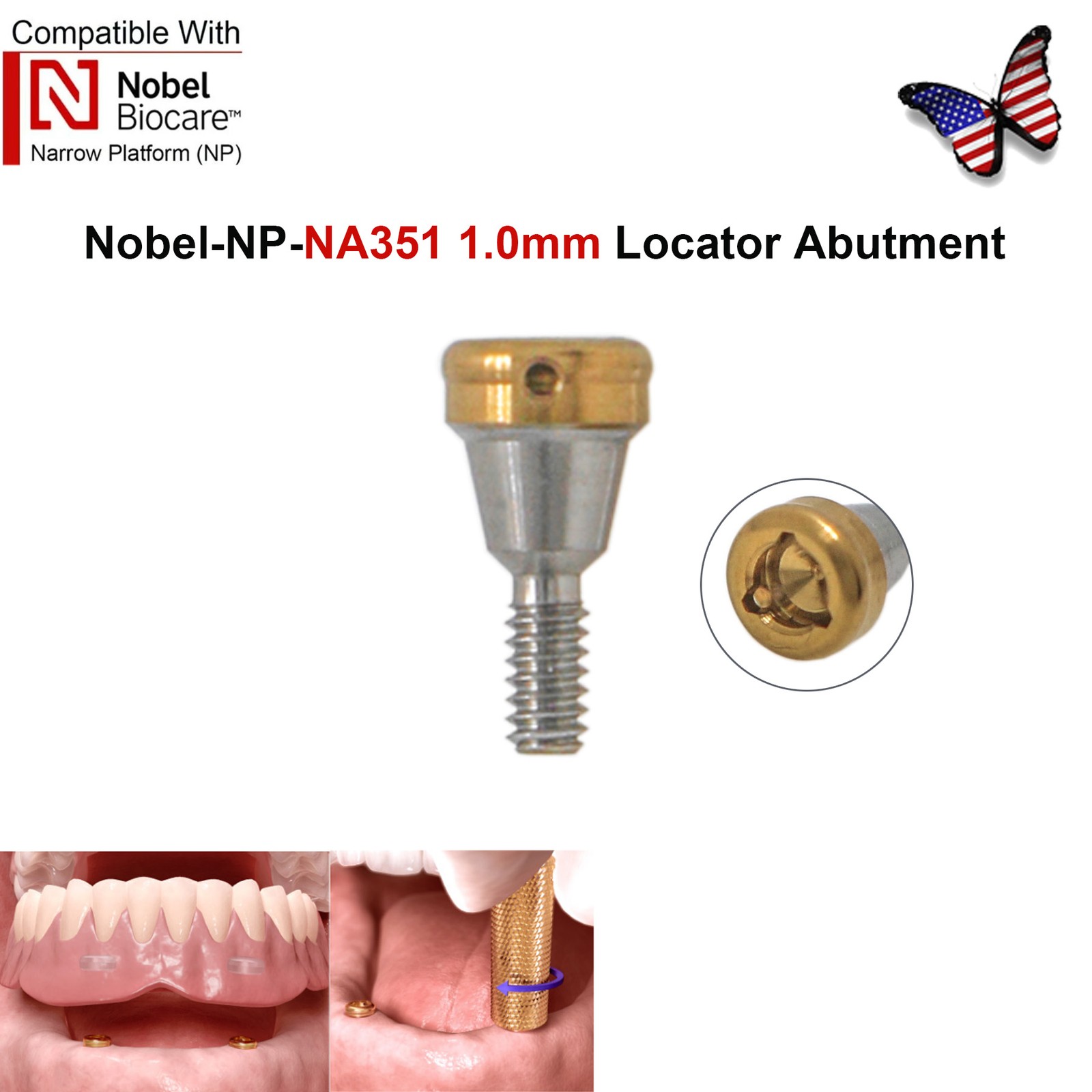 US Locator Accessory For Nobel Dental Core Implant Tool Abutment Cap Replacement