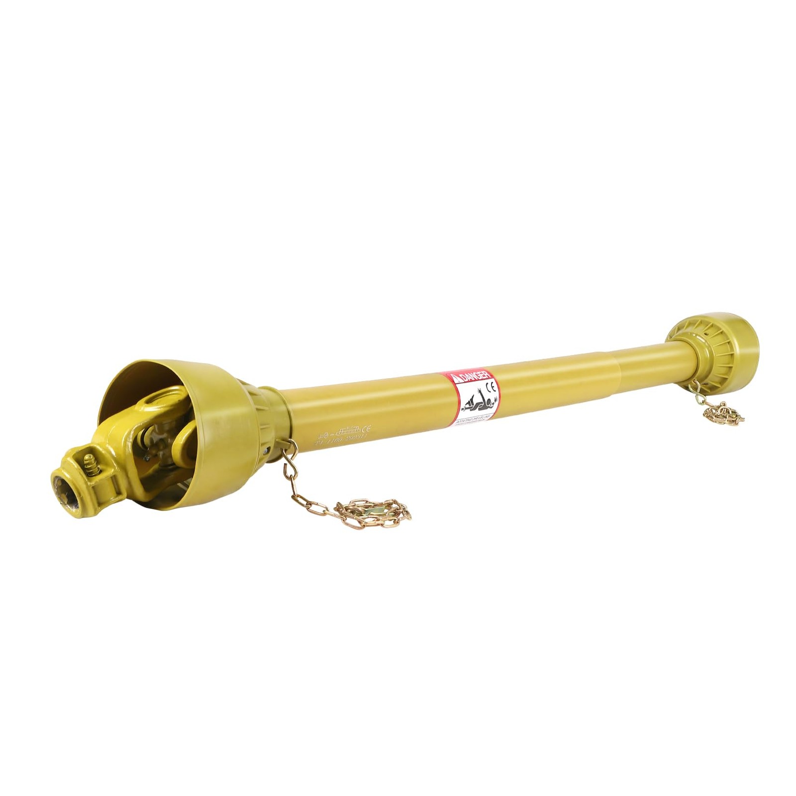 Heavy Duty Steel 43-61 IN Tractor PTO Shaft,1-3/8″ x6 Spline & Round End 540 RPM