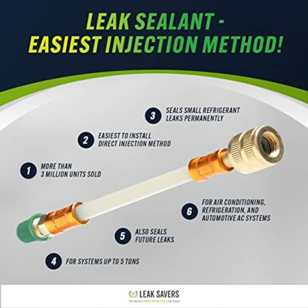 Leak Saver Direct Inject Refrigerant Leak Sealer 3 Pack HVAC & Automotive