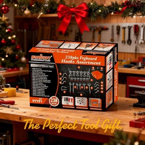 Pegboard Hooks Assortment Kit 238 PCS Heavy Duty Pegboard Accessories