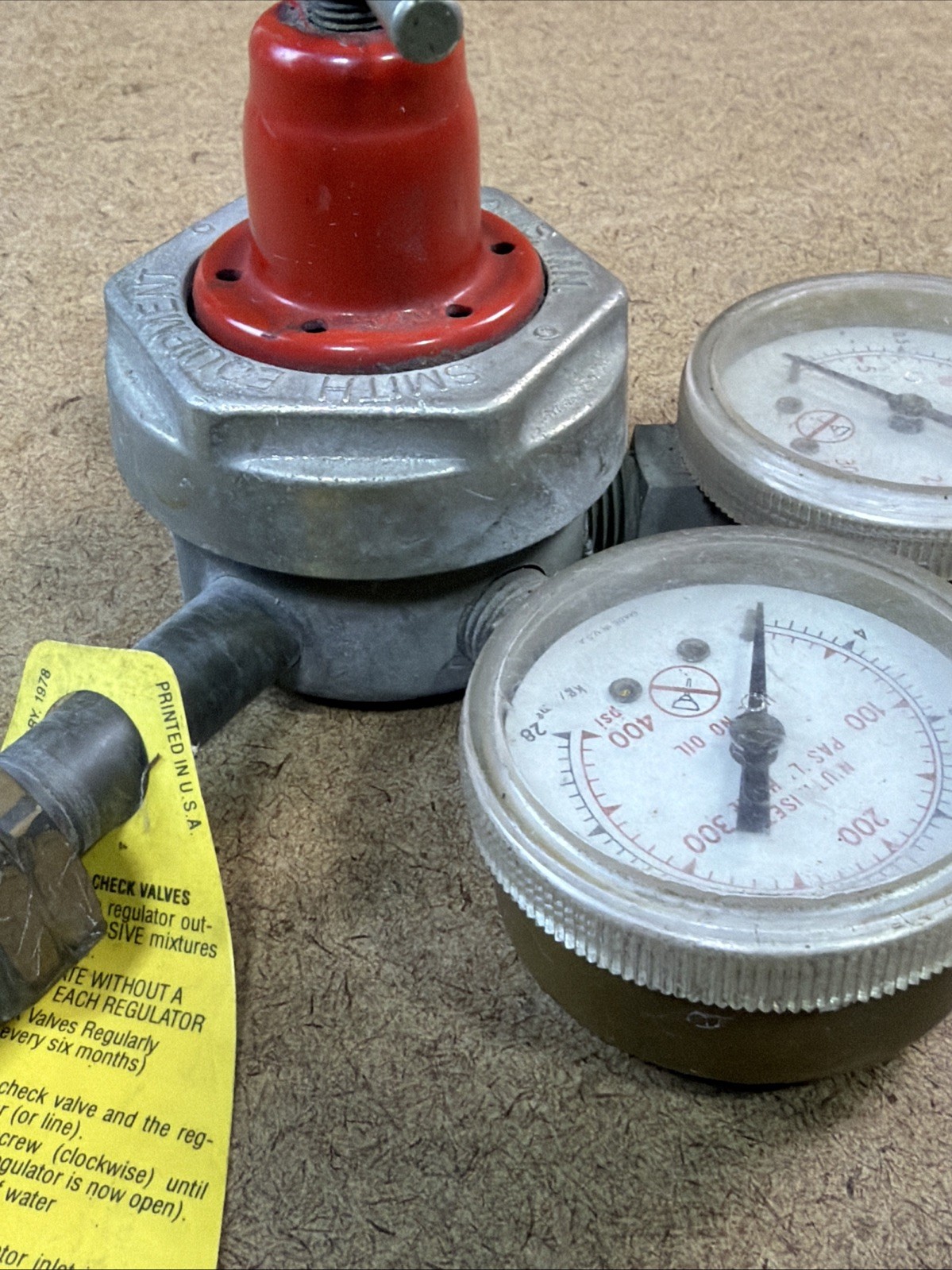 Smiths Oxygen & Acetylene Regulator H1721A-510 Used Welding Torch Gauge GUC!
