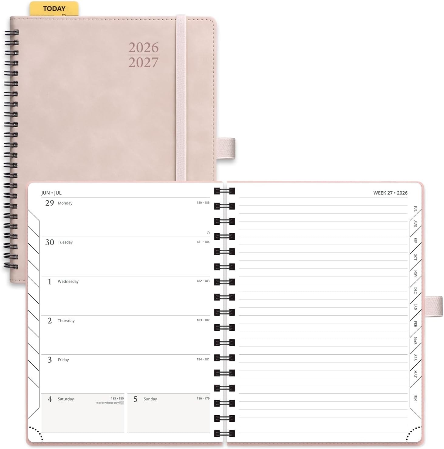 POPRUN Weekly Planner 2026-2027, 6.5″ x 8.5″, (July 26-June 27) Academic Weekly