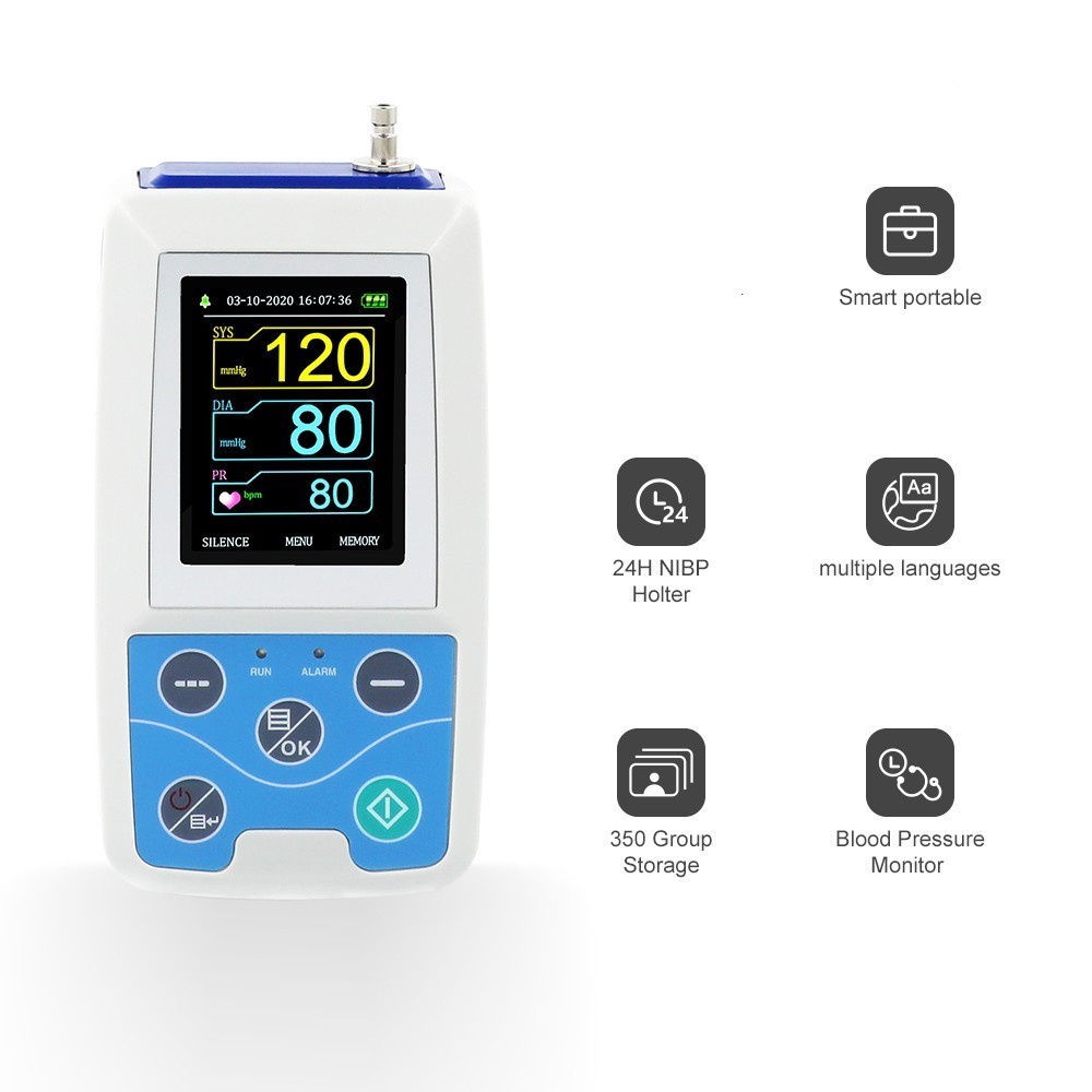 Ambulatory Blood Pressure Monitor 24 Hours NIBP Holter Software 2 BP cuffs Large