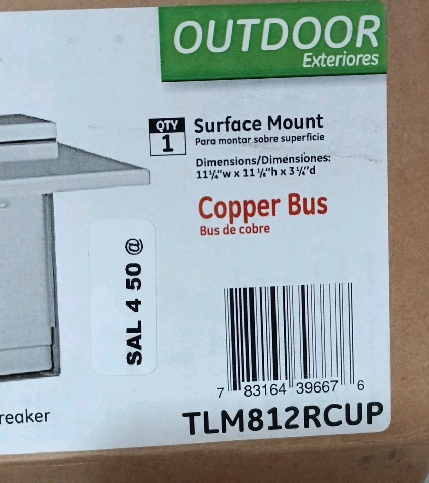 GE PowerMark Gold 125A Outdoor Load Center – TLM812RCUP