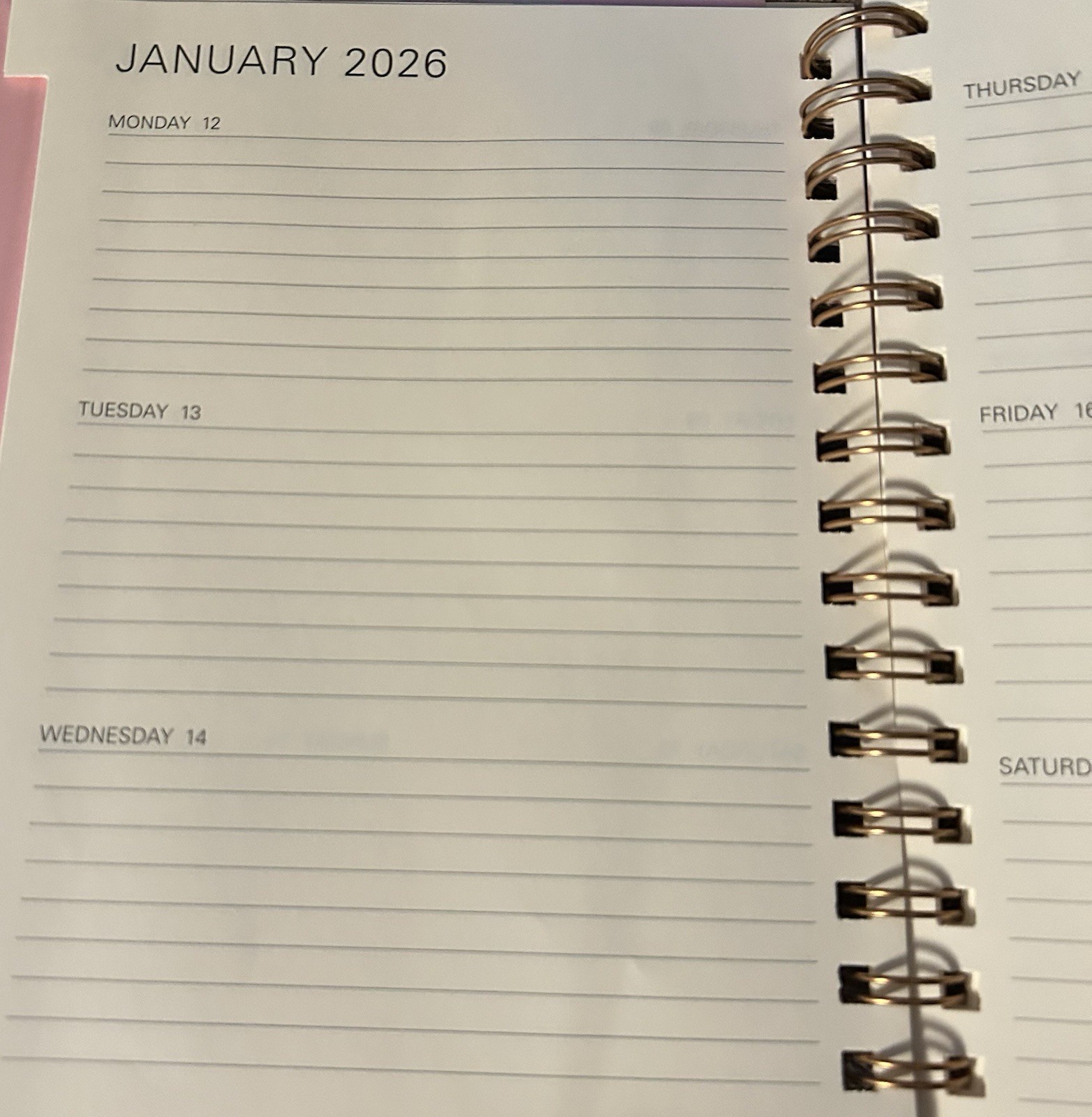 Orange Circle Studio 2026 12-Month Weekly/Monthly Planner Pink Floral Spiral
