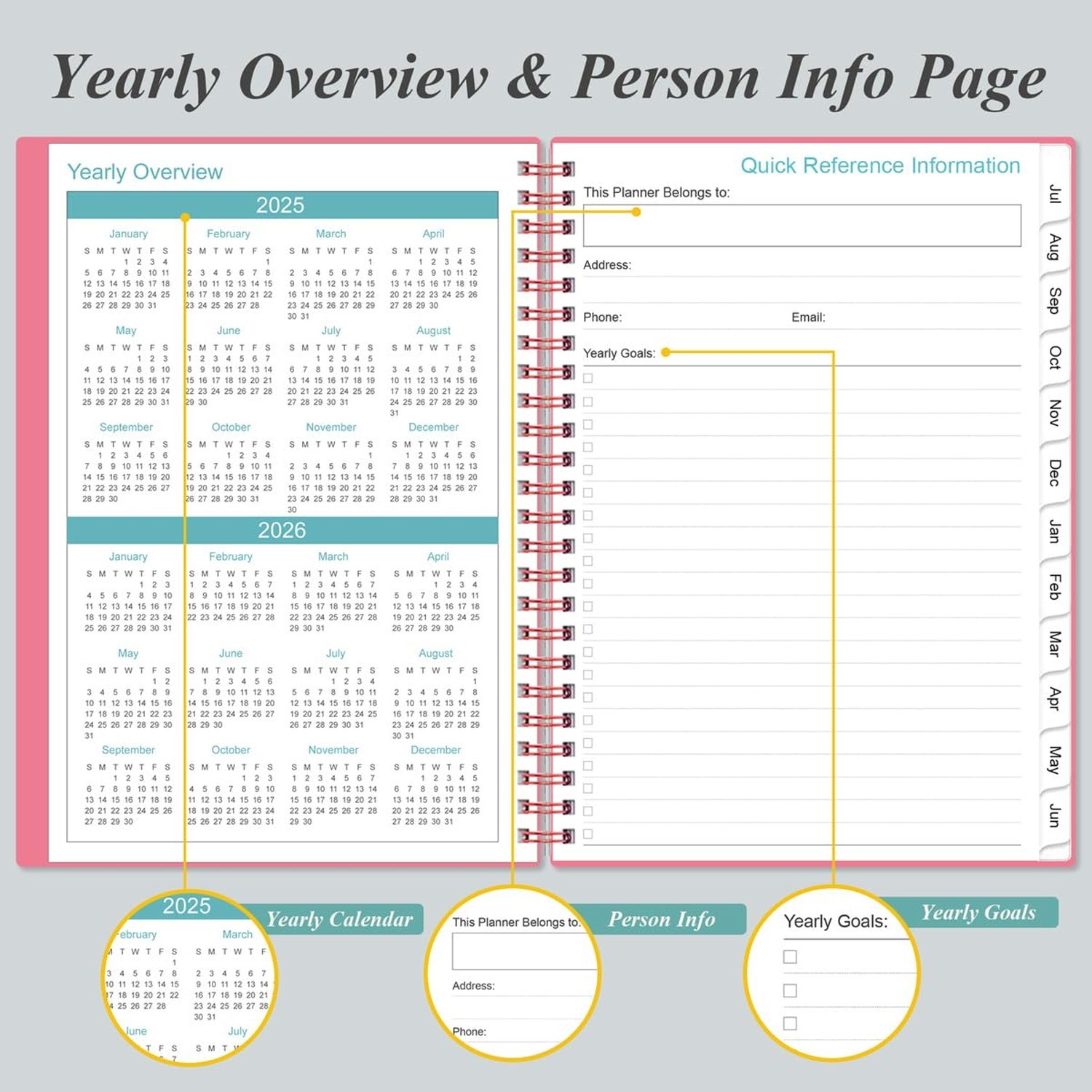 2025-2026 Daily & Monthly Planner – One Page Per Day, Daily Planner from July…