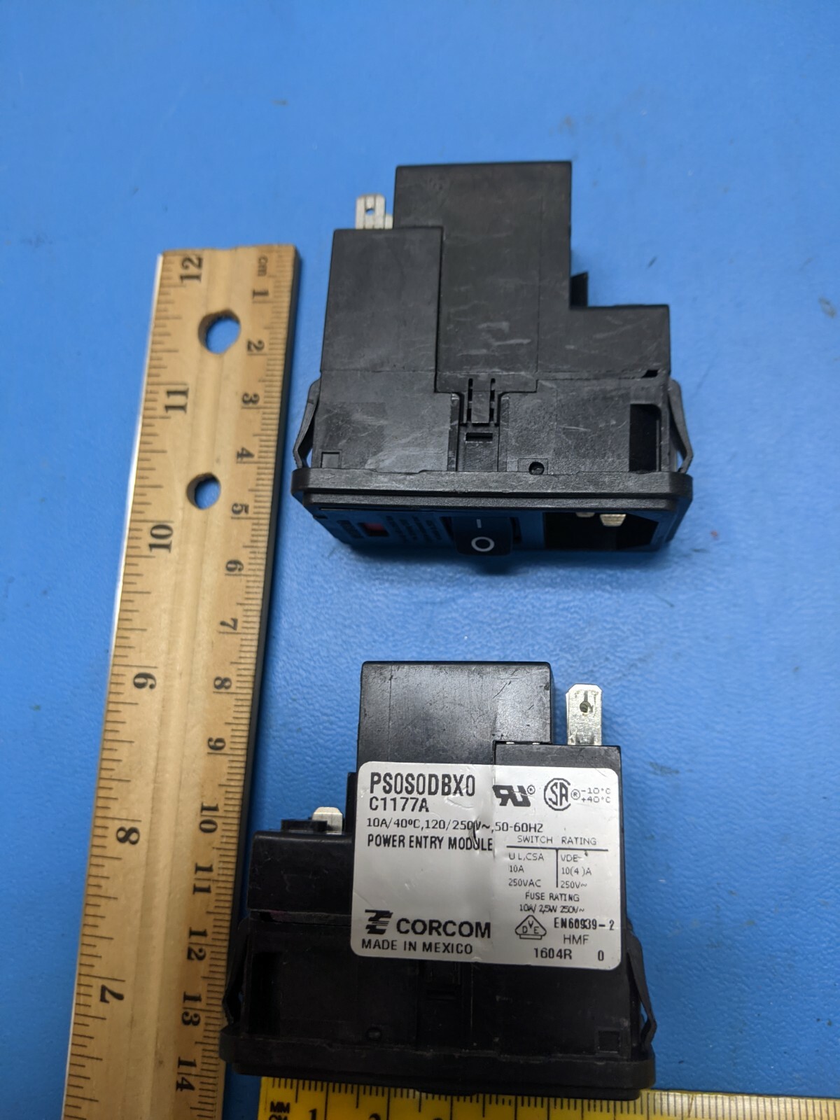 ( 2 PCS ) CORCOM PS0S0DBX0 , C1177A , POWER ENTRY MODULE, WITHOUT FUSE