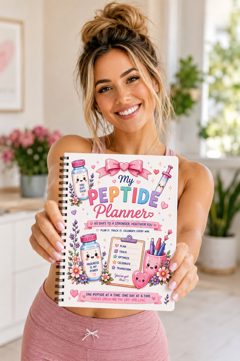 Womens 90 Day Beginner Peptide Guide & Planner For Health, Wellness, GLPs & More