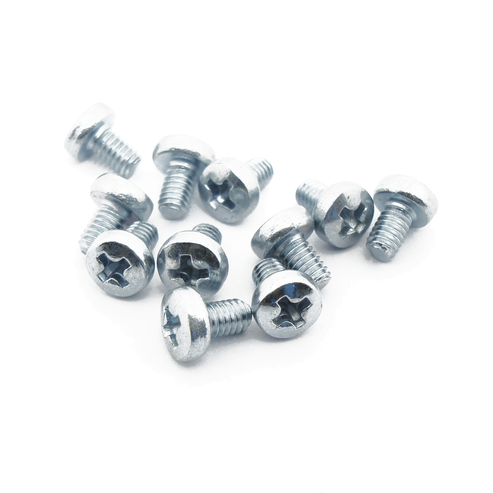 M2.5 x 4mm, Phillips Pan Head Screws, 4.8 Steel, Zinc Plated