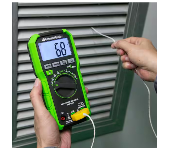 Commercial Electric 600V True RMS Auto Ranging Digital Multimeter W/ Temp