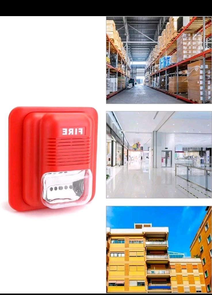 4 Pack 12V/24V Wired Fire Alarm Siren Strobe Light Sensor 105dB WD8912 New