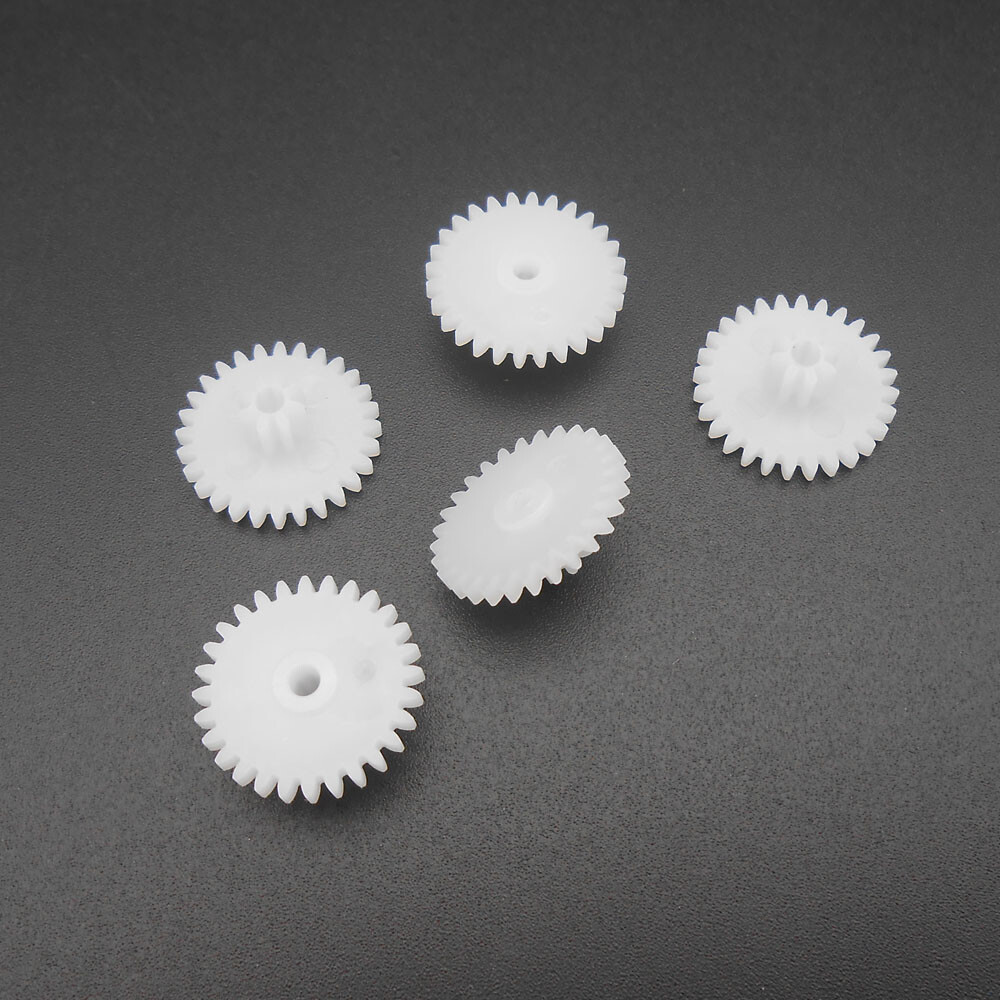 10Pcs X 0.5M Plastic Double Gear Reduction Bilayer 28T 8T Hole 2MM 2.05MM 28082B