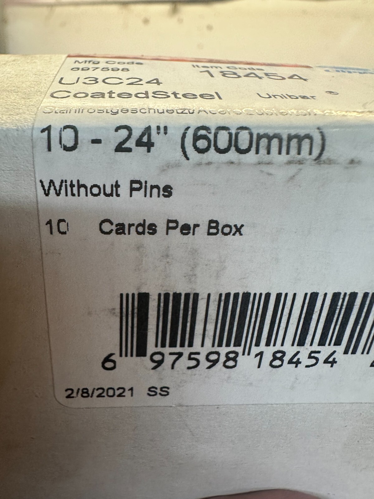 CLIPPER U3C24 BELT FASTENERS 18454 COATED STEEL 24″ (BOX OF 10) NEW FREE SHIP