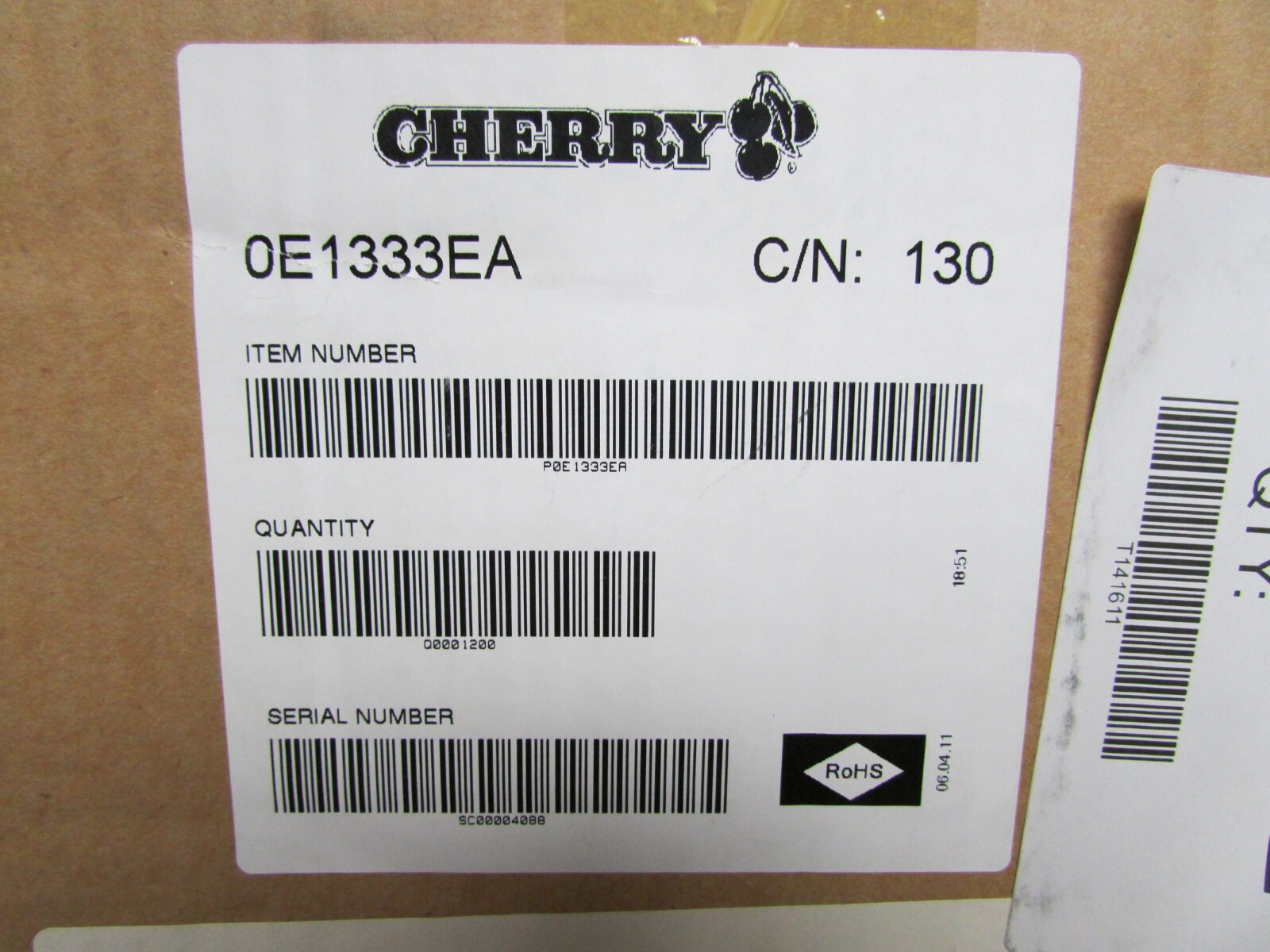 5 Cherry E13 15A Normally Open Snap Push Button Limit MicroSwitch 125VAC/250VAC