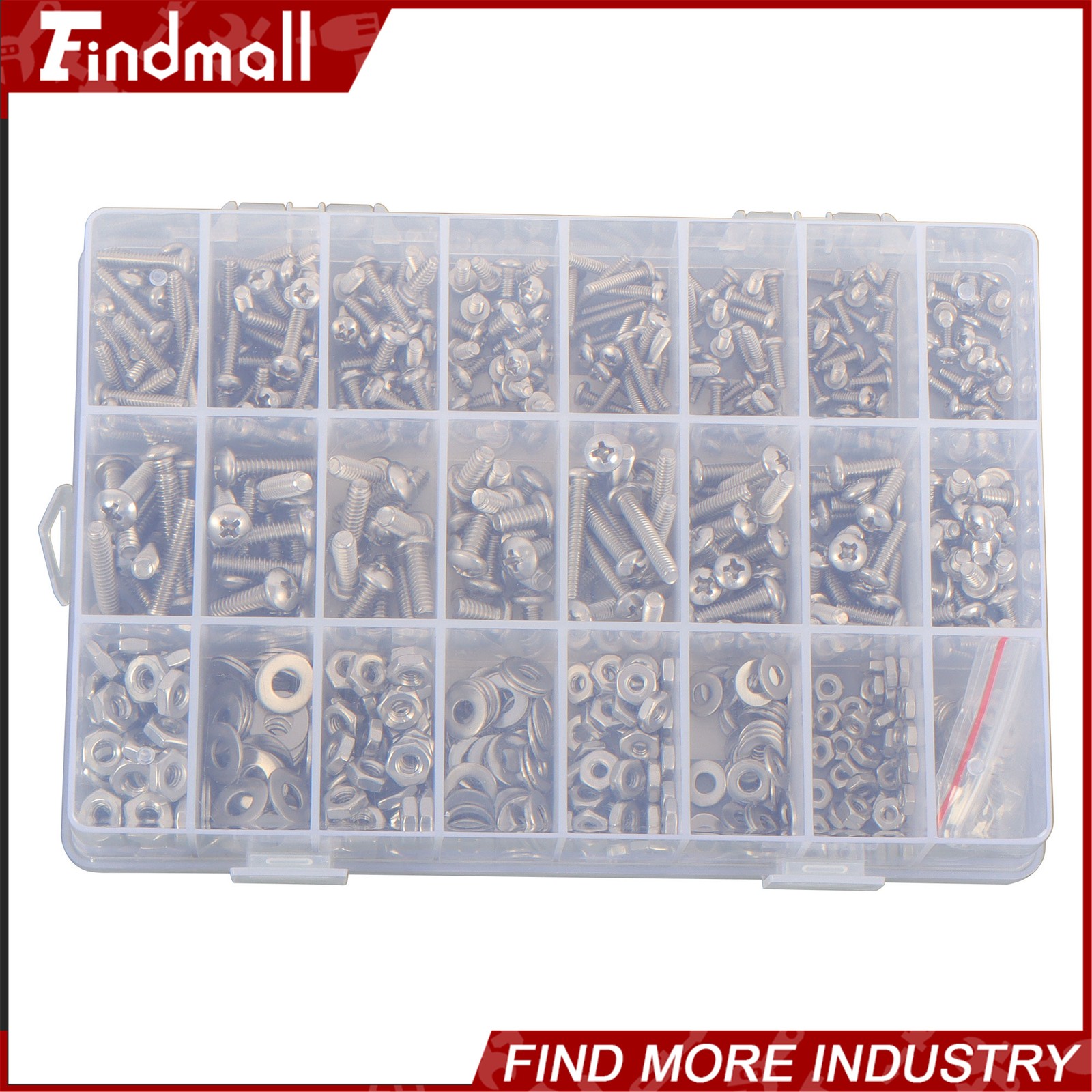 710Pcs Machine Screw Assortment Assorted Nuts Bolts and Flat Washers Kit
