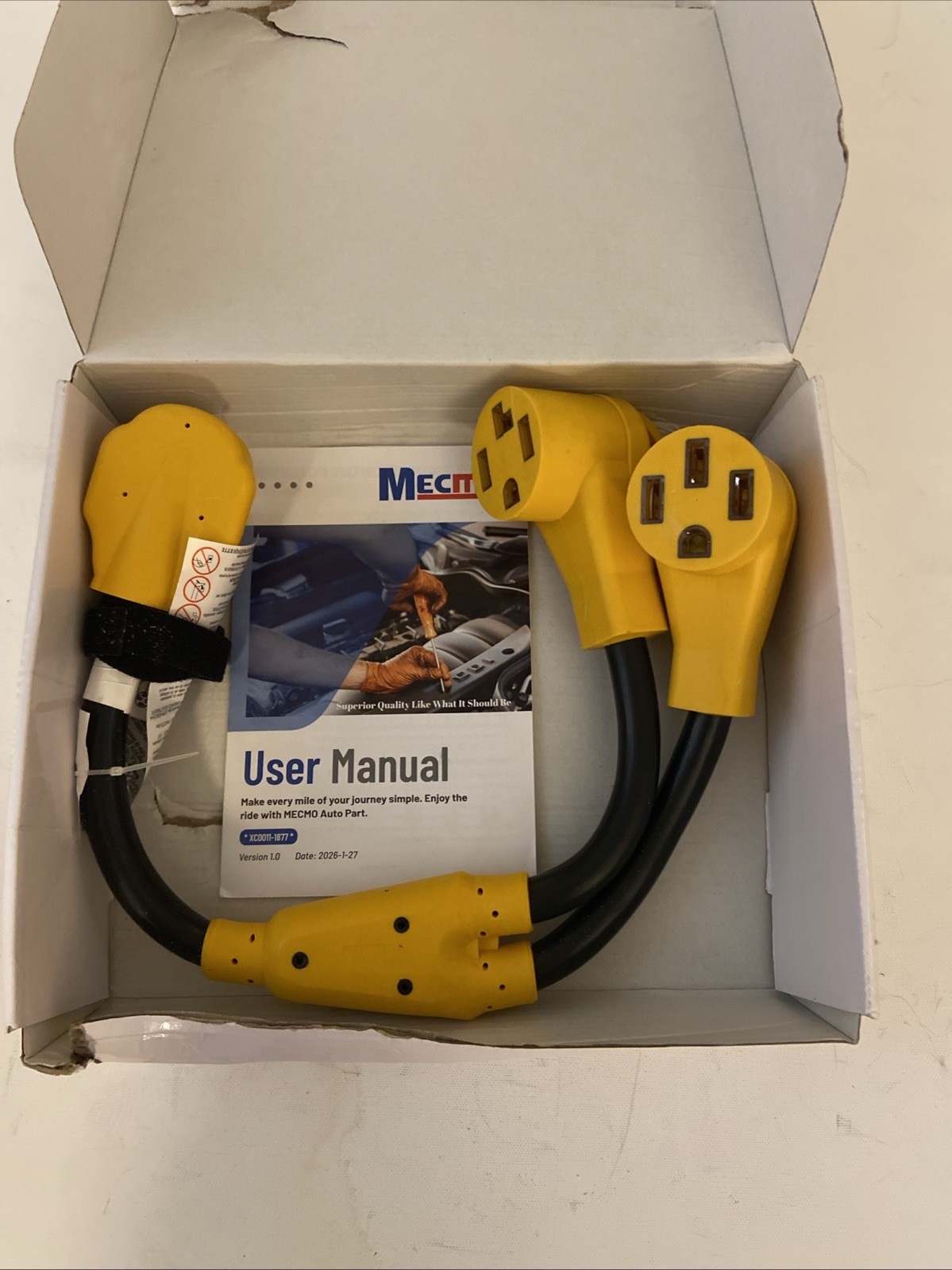 MECMO Dryer Outlet To EV Charger Adapter, NEMA 14-30P to 14-50R & 14-30R Adapter