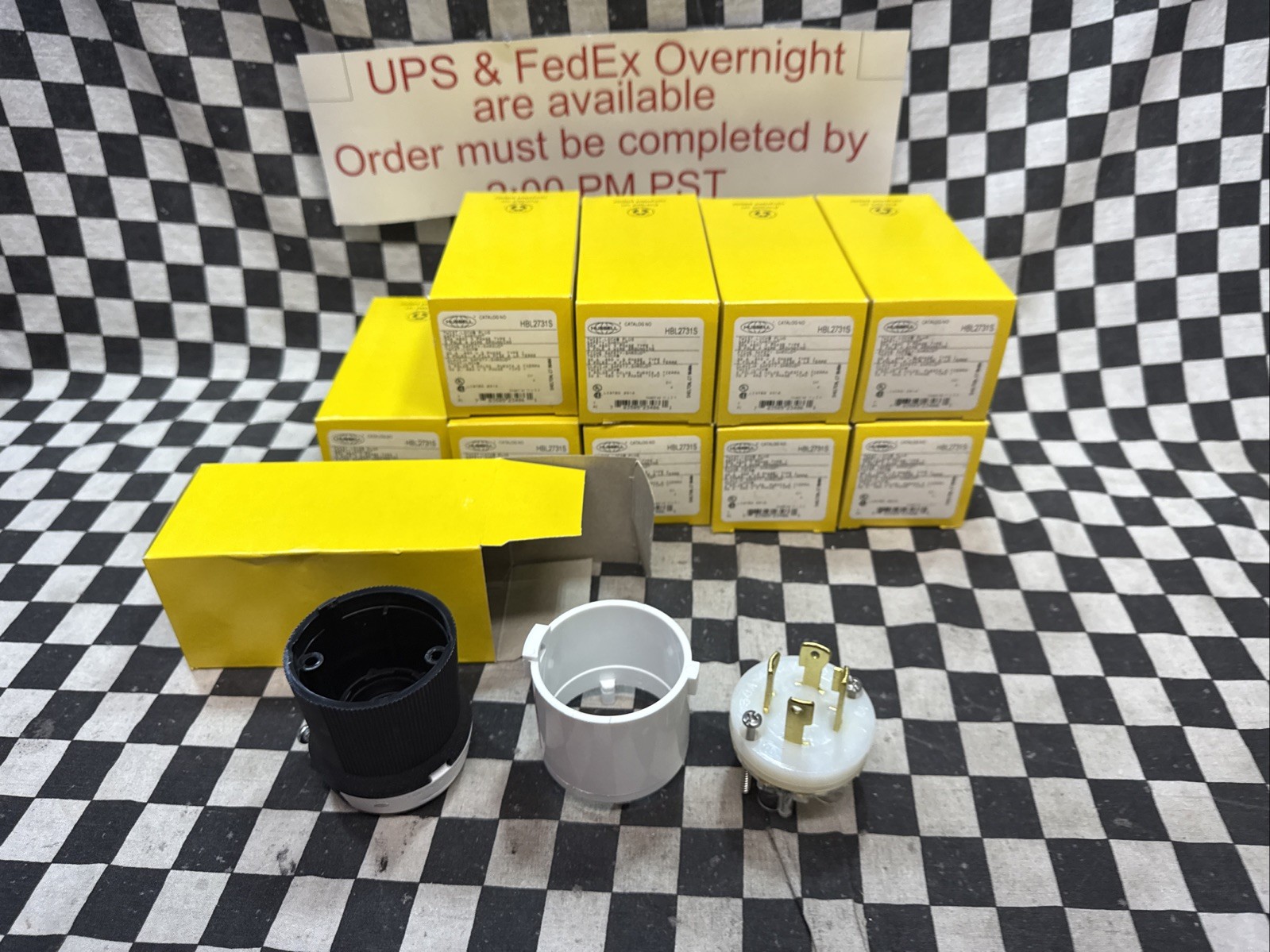 HUBBELL HBL2731S, L16-30P, 480V AC, 30 A, 4CV52, LOT OF 10, SHIPSAMEDAY