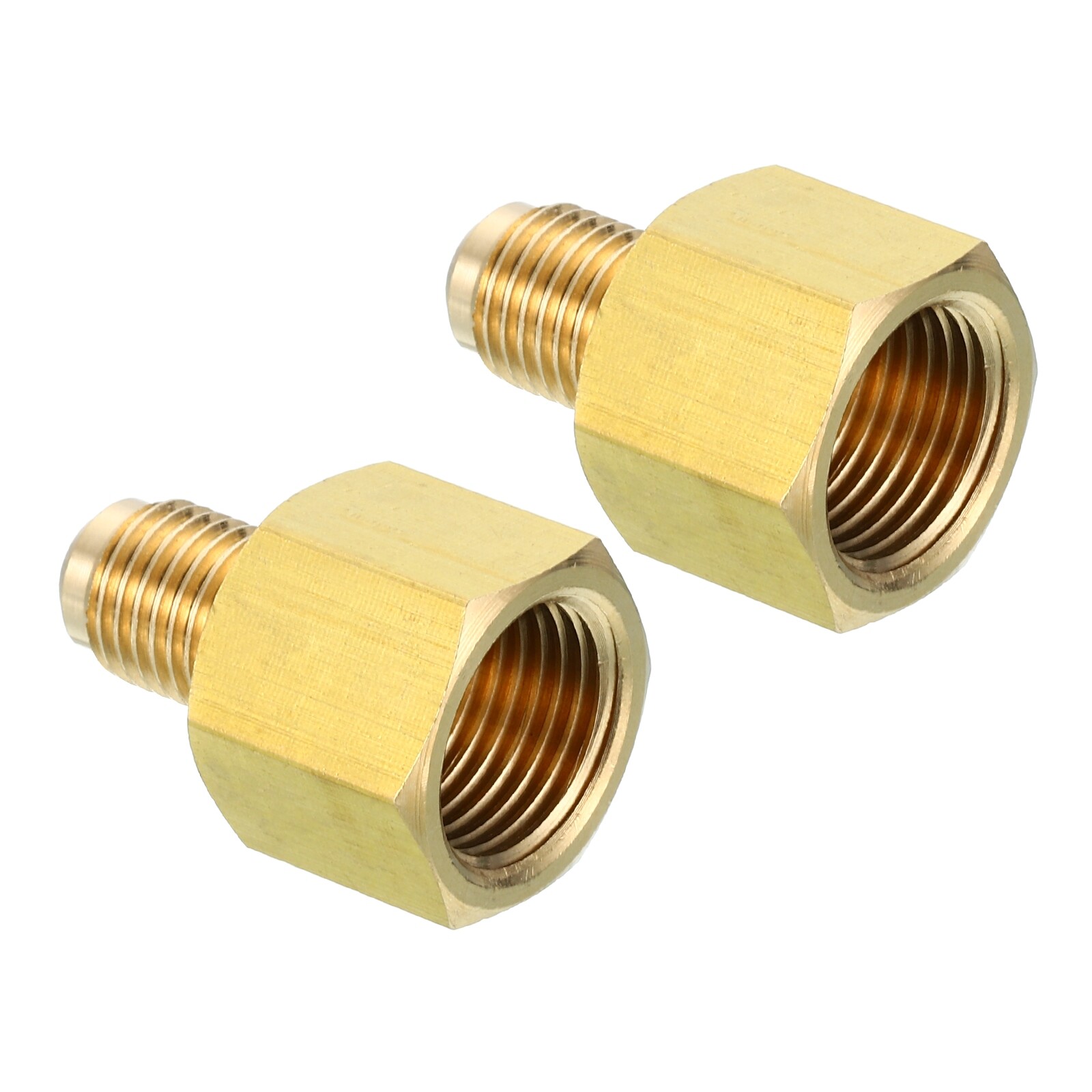 2pcs 3/8″ Female Flare x 1/4″ Male Flare Connector Brass Adapter Reducing