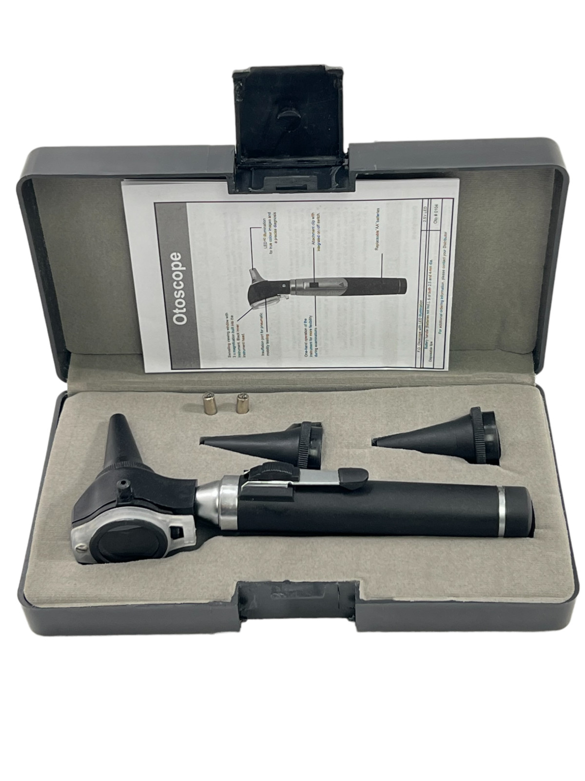 NEW PREMIUM LED BRIGHT LIGHT 4X Otoscope ENT Diagnostic Set + 2 FREE BULB