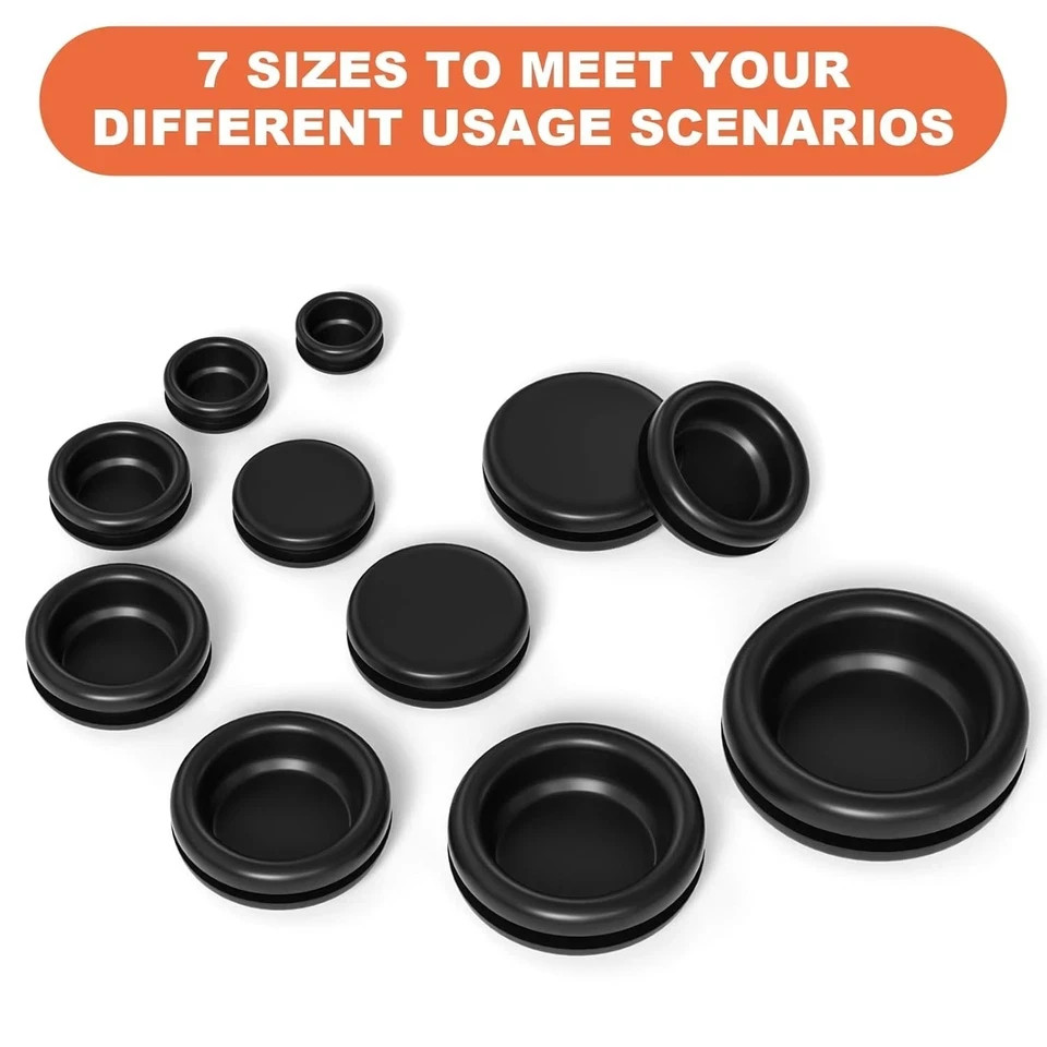 280 Rubber Grommets Kit Hole Gaskets Assortment Wiring Car Auto Firewall 8 Sizes