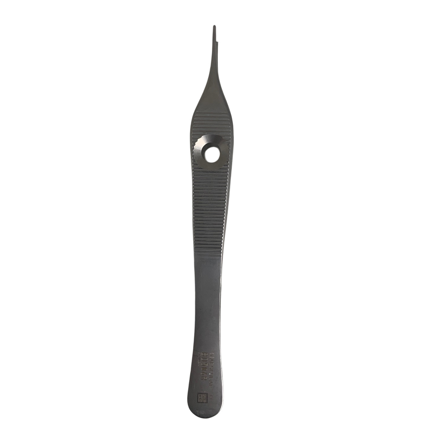 AESCULAP BD508R 4 3/4 INCH DELICATE STRAIGHT ADSONS FORCEPS. 1X2 TEETH