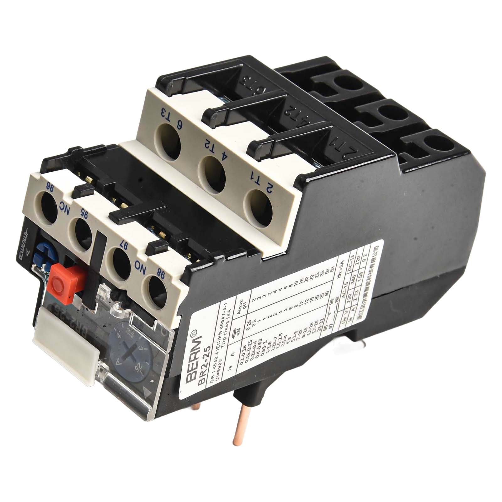 New Practical Motor Relay Thermal Overload 0.1-25Amp With Indicator Light