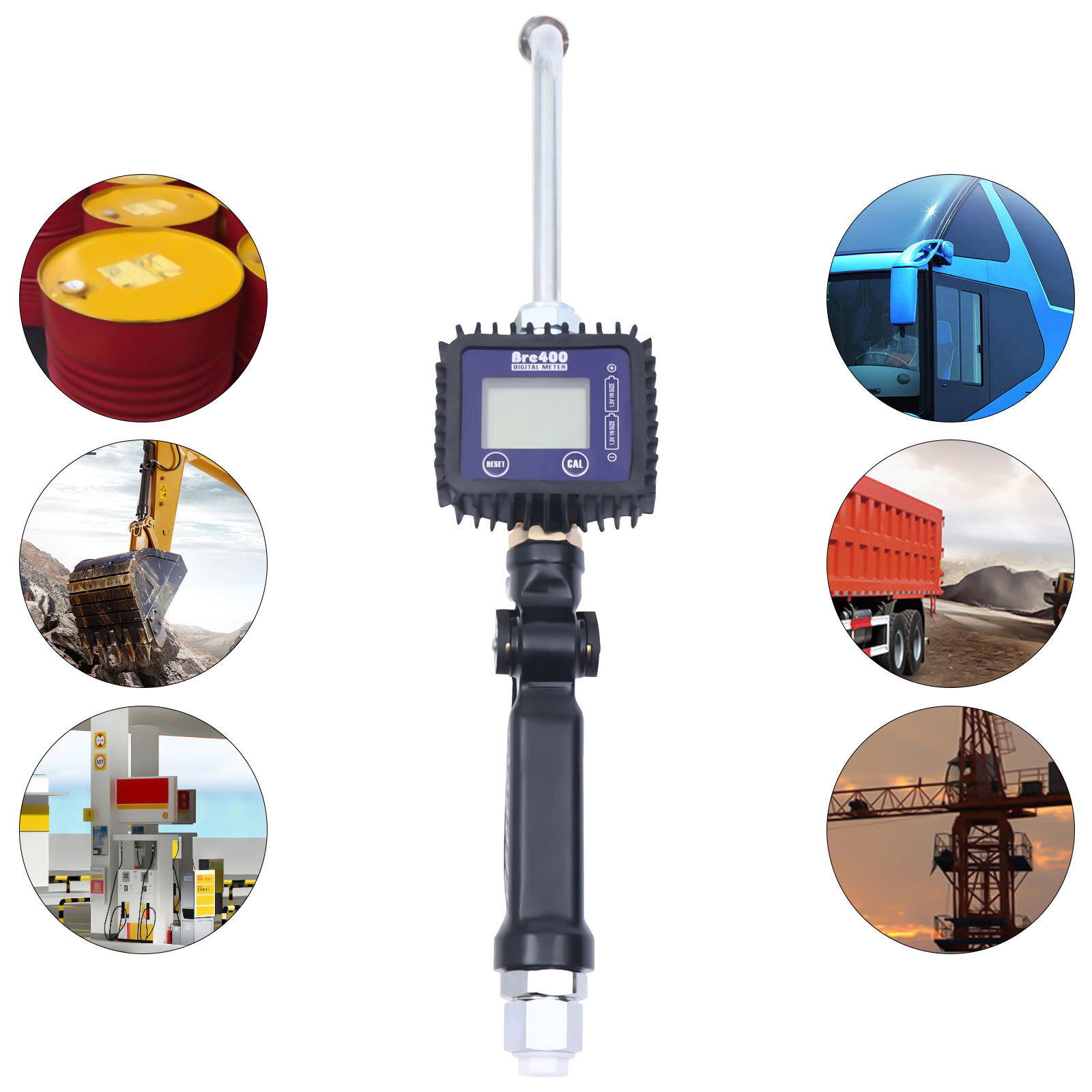 Air Operated Oil Transfer Pump Petrol Fluid Dispenser Control Valve Meter Gun US