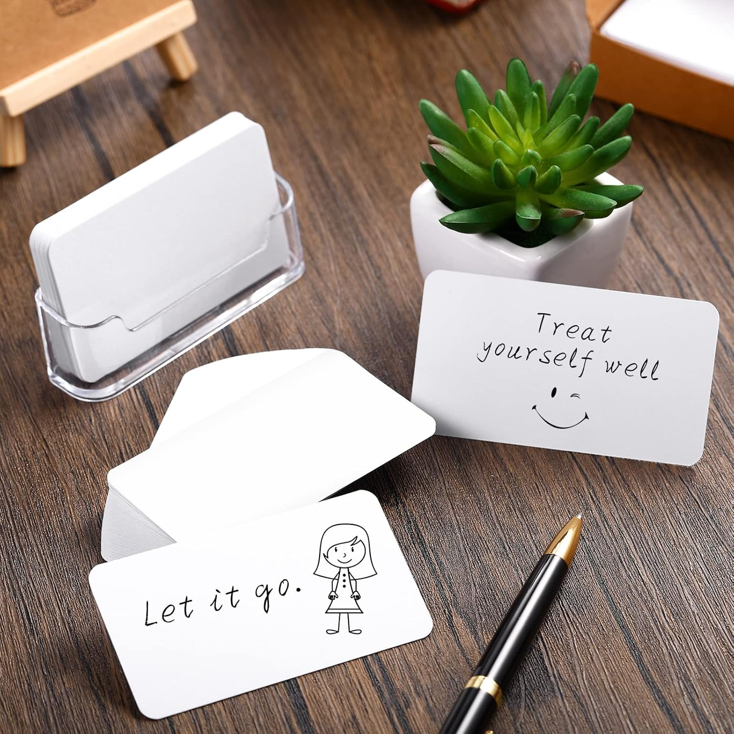 500 Pcs Blank Business Cards Cardstock 2 x 3.5 Blank White Business Cards S