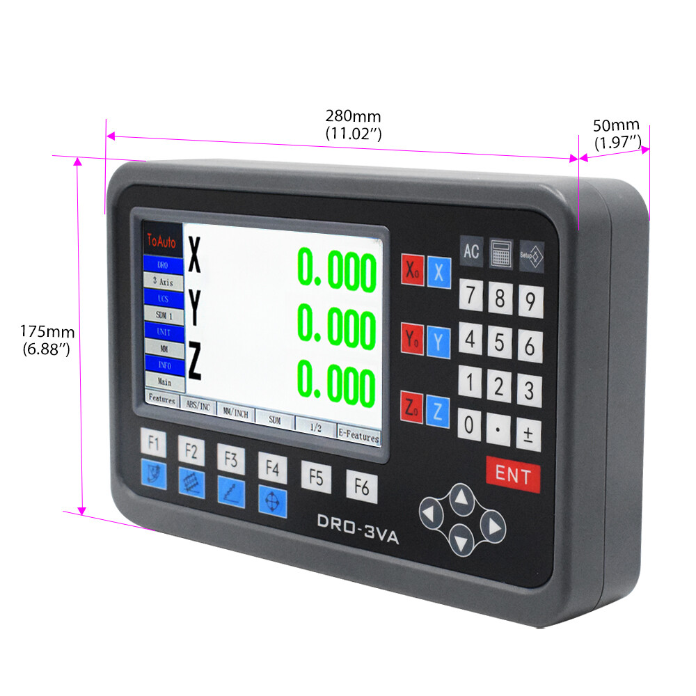 3 Axis DRO Digital Readout Linear Scale 12x16x30inch for 9×42 Bridgeport Mill US