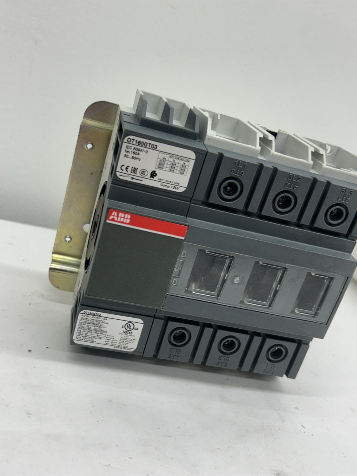 ABB OT160GT03 Switch Disconnector. Ot160g Allen Bradley Safety Disconnect