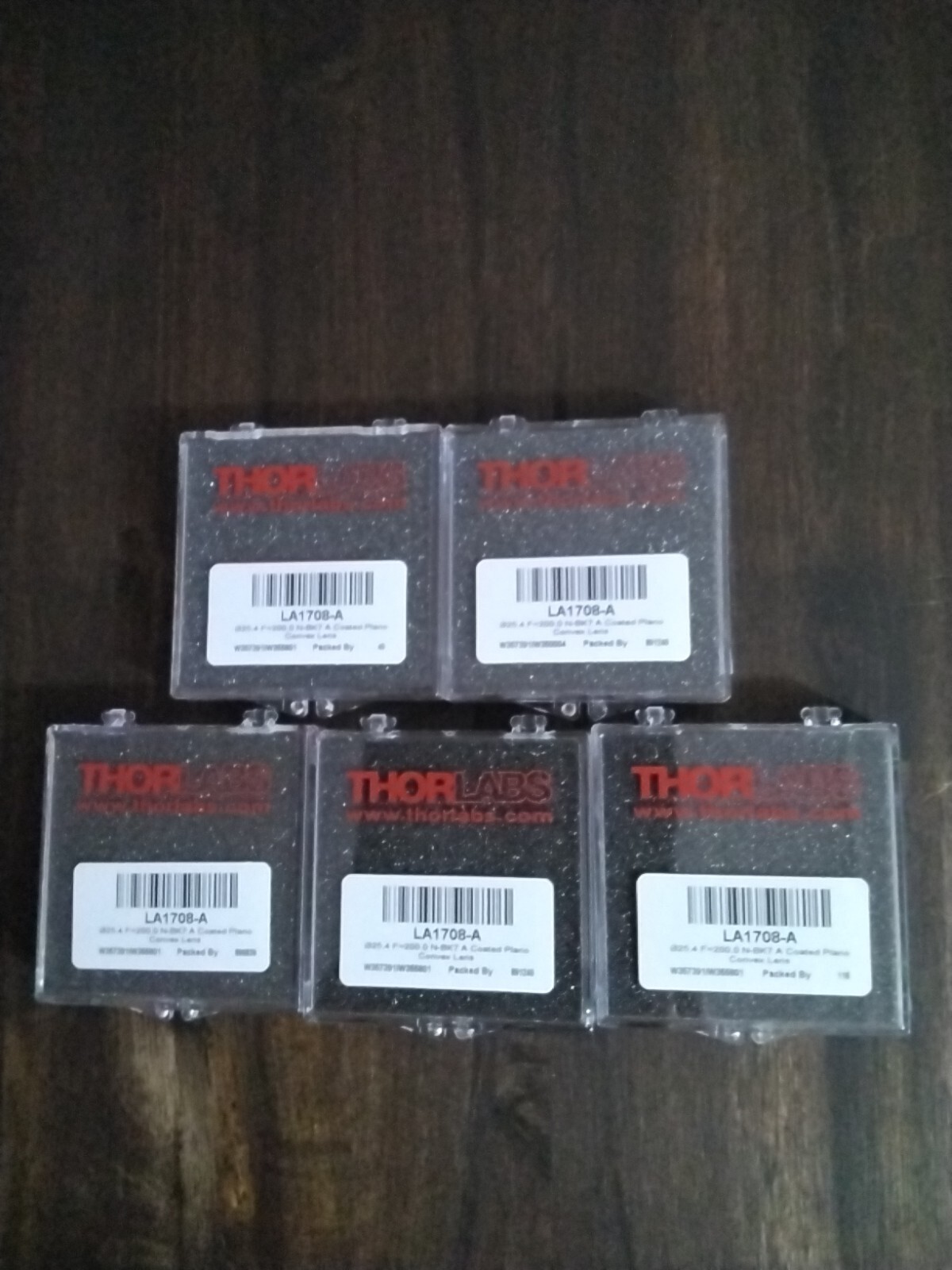 Thorlabs LA1708-A 024.4 F=200.0 N -BK7A Coated Plano Convex Lens (LOT OF 5) NEW